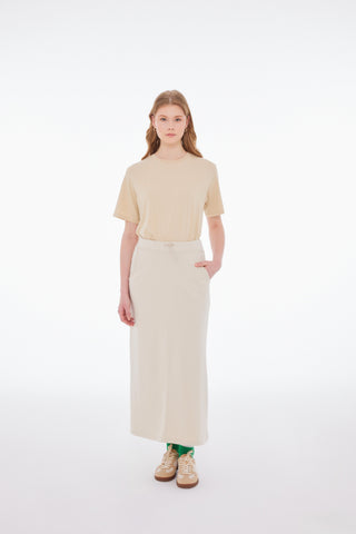 Pamuklu Comfy Etek - Bej