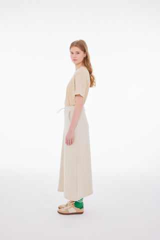 Pamuklu Comfy Etek - Bej