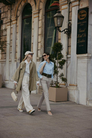 Pelerin Trençkot - Yağ Yeşili