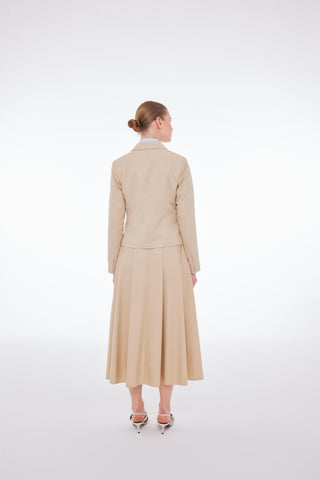 Gabardin Kısa Ceket - Bej