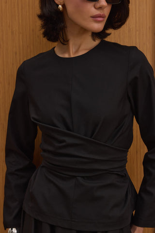 Bağlama Detaylı Takım - Siyah