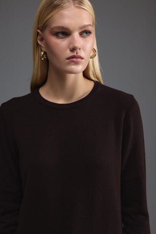 Bisiklet Yaka Kazak - Kahverengi