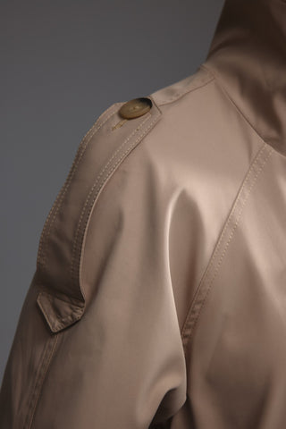 Dik Yaka Kısa Trençkot - Camel