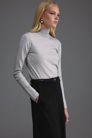 Düz Kesim Yüksek Bel Pantolon - Siyah