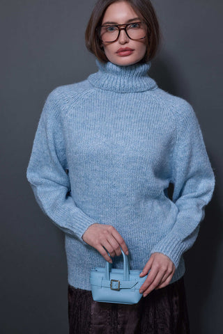 El Örgüsü Görünümlü Kazak - Bebe Mavi