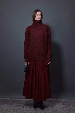 El Örgüsü Görünümlü Kazak - Bordo