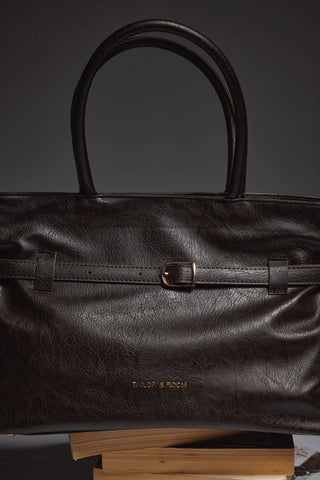 Kemerli Deri Çanta - Kahverengi