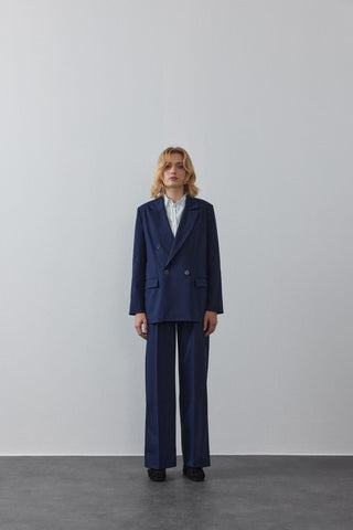 Kruvaze Ceket - Lacivert