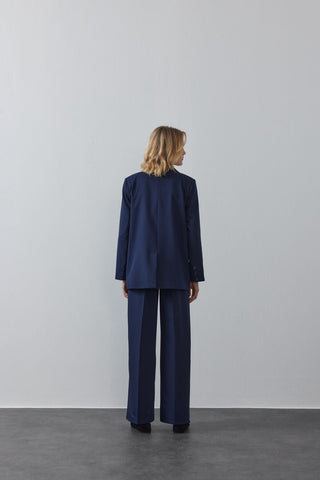 Kruvaze Ceket - Lacivert