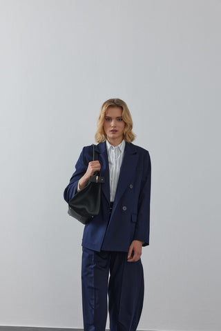 Kruvaze Ceket - Lacivert