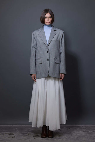 Oversize Balıksırtı Ceket - Siyah