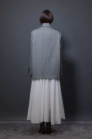 Oversize Balıksırtı Ceket - Siyah