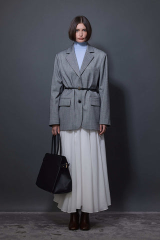 Oversize Balıksırtı Ceket - Siyah