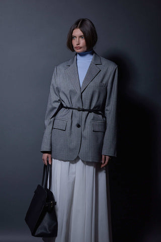 Oversize Balıksırtı Ceket - Siyah