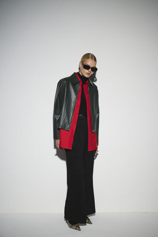 Oversize Gömlek - Kırmızı