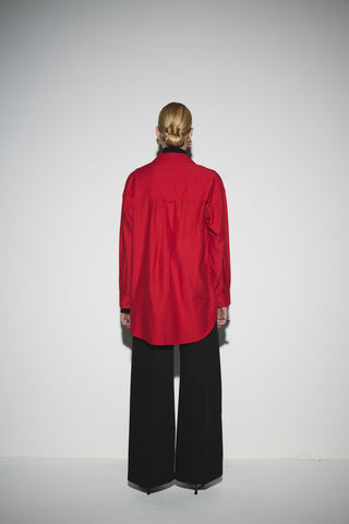 Oversize Gömlek - Kırmızı