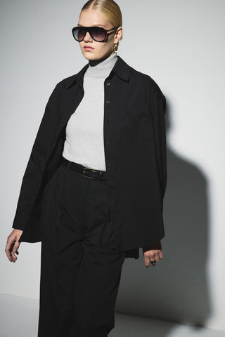 Oversize Gömlek - Siyah