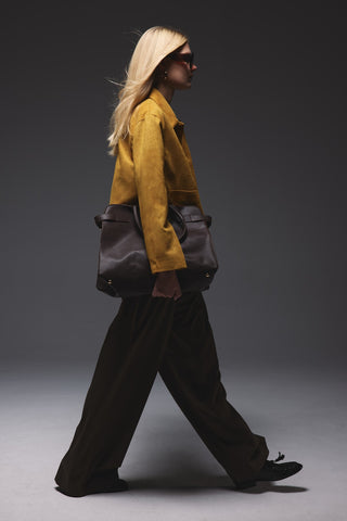 Pensli Geniş Paça Pantolon - Haki