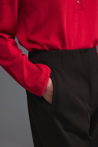 Polo Yaka Kazak - Kırmızı