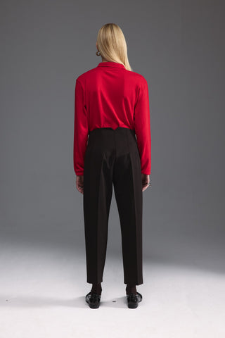 Polo Yaka Kazak - Kırmızı