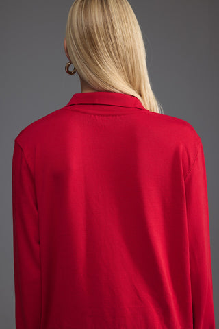 Polo Yaka Kazak - Kırmızı