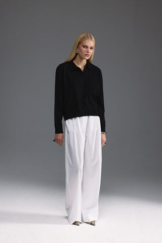 Polo Yaka Kazak - Siyah