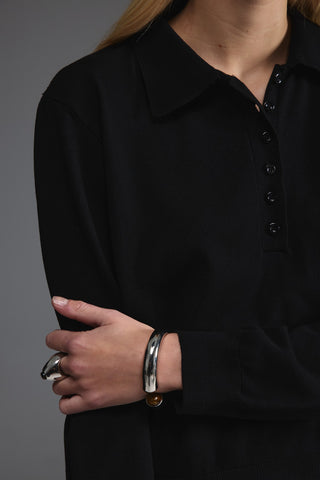 Polo Yaka Kazak - Siyah