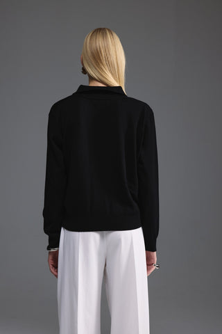 Polo Yaka Kazak - Siyah