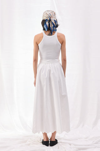 Nakışlı Etek - Beyaz