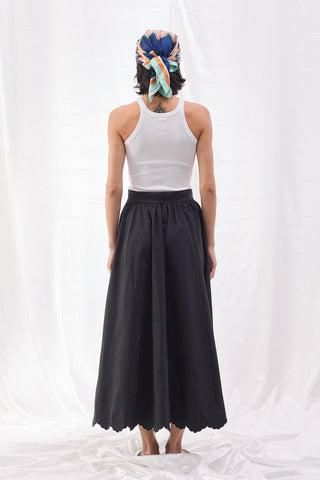 Nakışlı Etek - Siyah