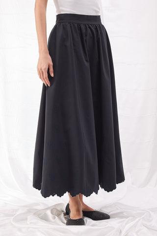 Nakışlı Etek - Siyah