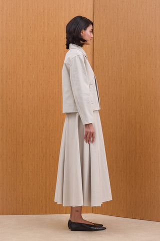 Gabardin Ceketli Takım - Bej