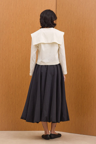 Pamuklu Balon Etek - Siyah