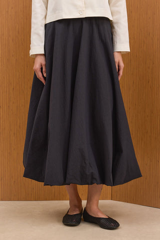 Pamuklu Balon Etek - Siyah