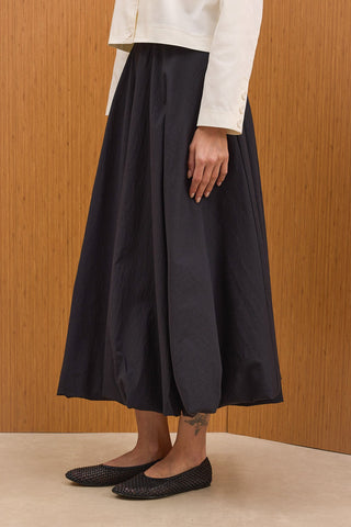 Pamuklu Balon Etek - Siyah