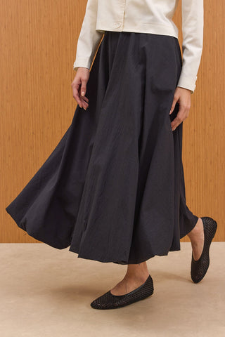 Pamuklu Balon Etek - Siyah