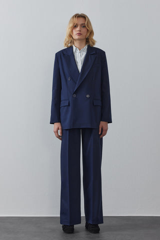 Kruvaze Ceket - Lacivert