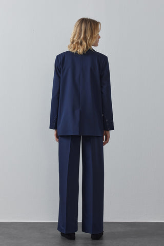 Kruvaze Ceket - Lacivert