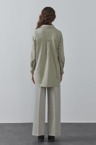 Oxford Pamuklu Gömlek - Pastel Yeşil