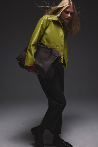 Yüksek Bel Pantolon - Acı Kahve