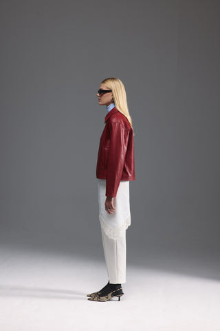 Yüksek Bel Pantolon - Beyaz