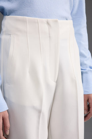 Yüksek Bel Pantolon - Beyaz