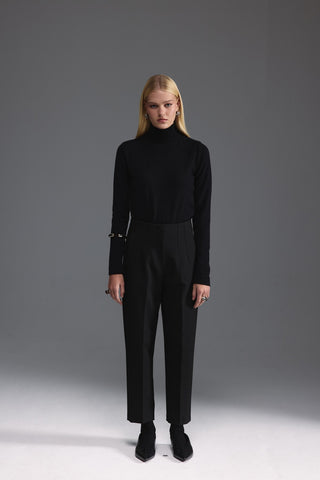 Yüksek Bel Pantolon - Siyah