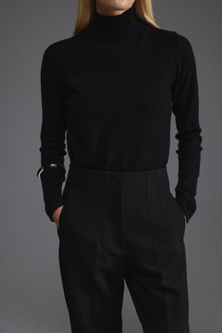 Yüksek Bel Pantolon - Siyah