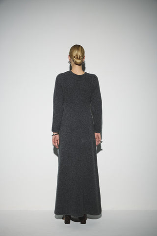 Yumuşak Triko Elbise - Antrasit